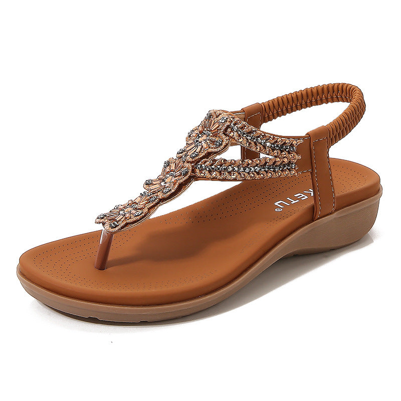Dame sandaler med diskret glamour og behagelig sål Stilla