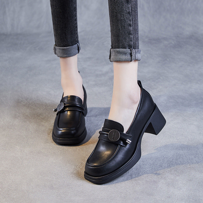 Dame Chic Blokhæl Slip-ons med dekorative accenter Stilla
