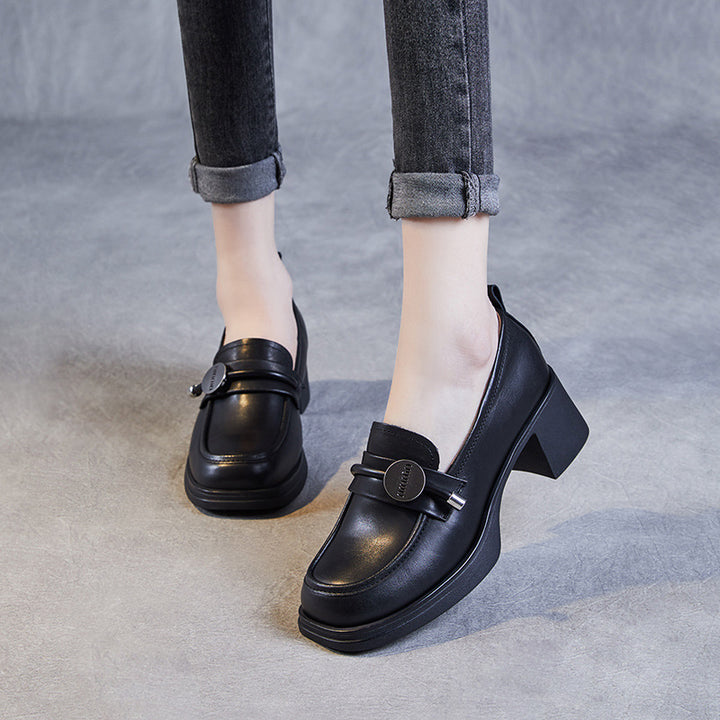 Dame Chic Blokhæl Slip-ons med dekorative accenter Stilla