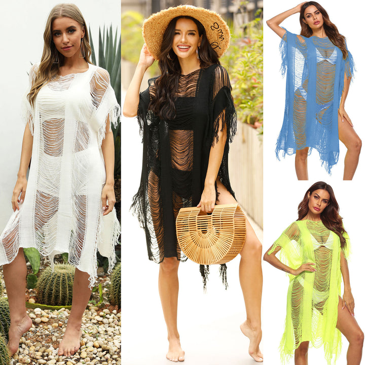 Dame Bohemian Chic Frynser Cover-Up Kaftan Stilla