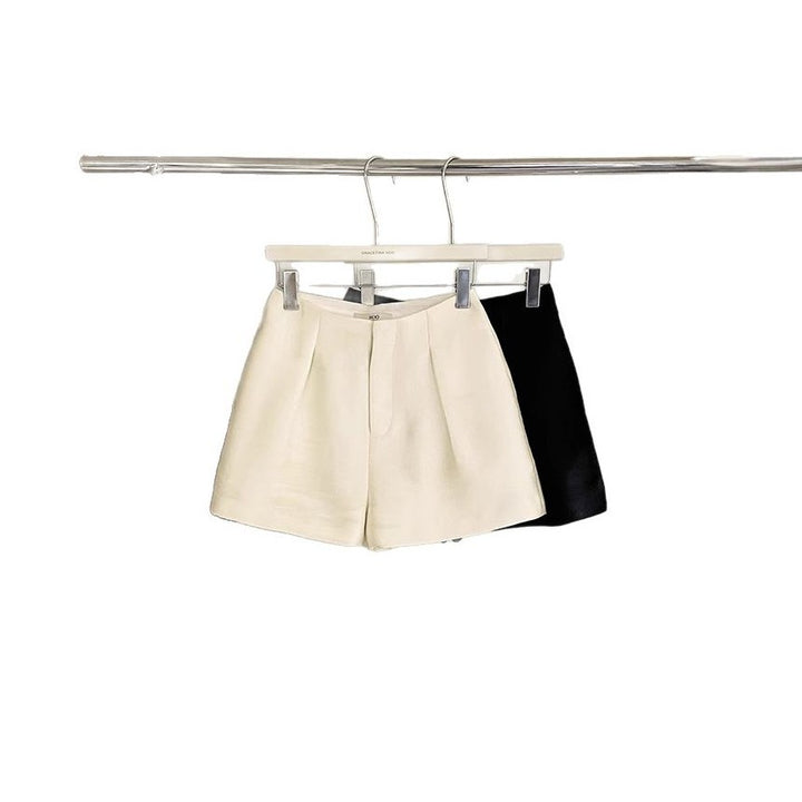 Dame elegante shorts med høj talje og struktureret stof Stilla