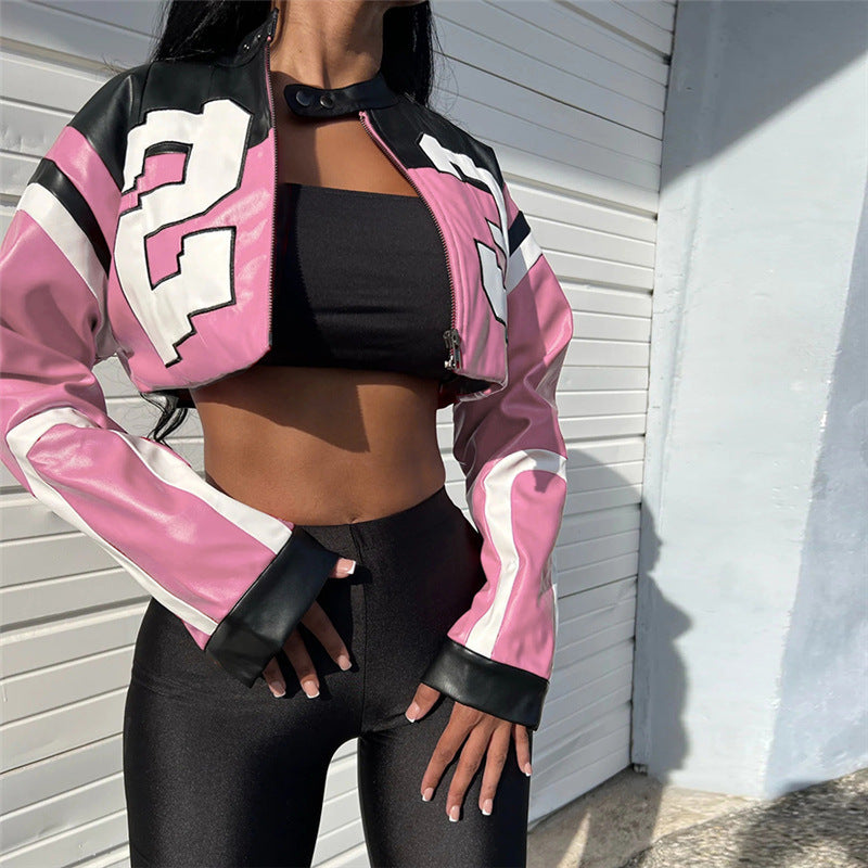 Damer cropped sportsjakke med kontrasterende designelementer Stilla