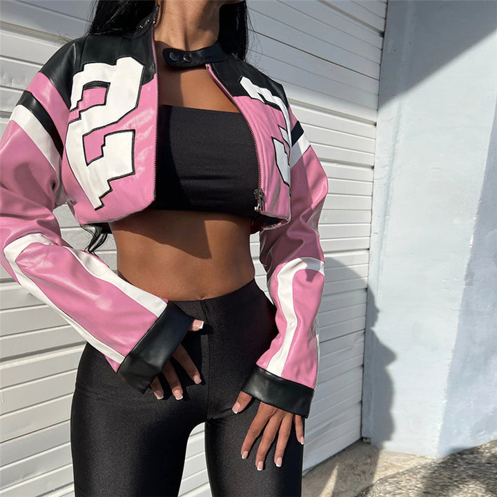 Damer cropped sportsjakke med kontrasterende designelementer Stilla