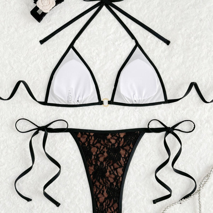 Dame spids-bikini-sæt i elegant triangel-design med justerbare stropper Stilla