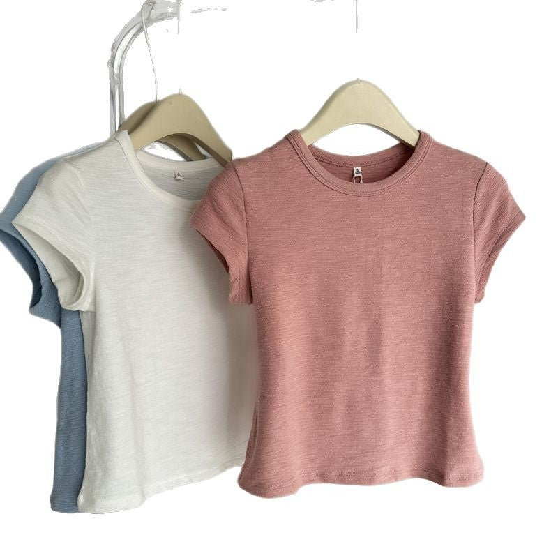 Femme Premium Kortærmet Strik T-Shirt Stilla