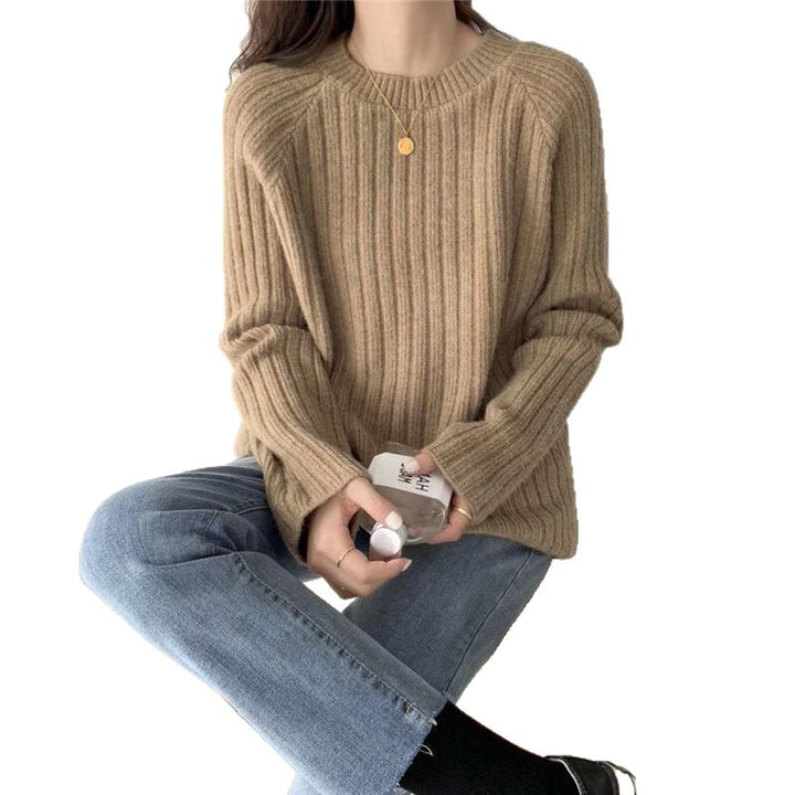 Kvinders hyggelige rib strik sweater Stilla