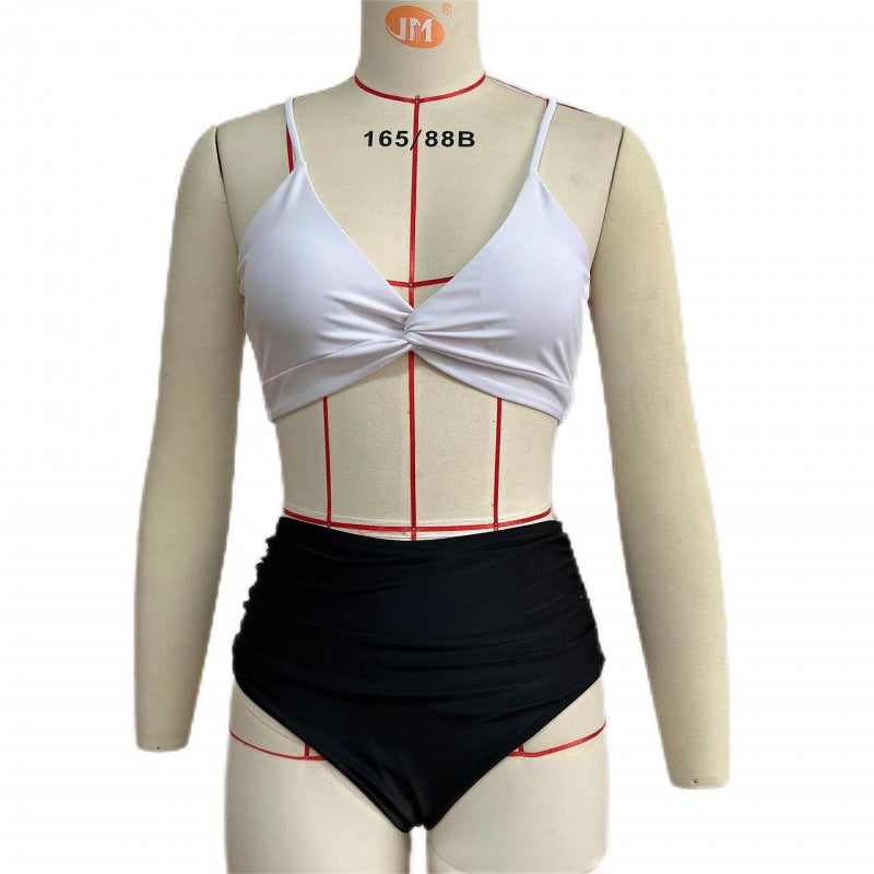 Dame Høj kvalitet Bikini med knude detaljer og høj talje Skovae