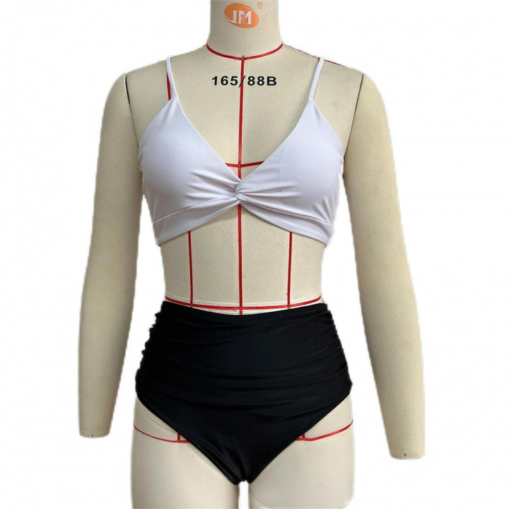 Dame Høj kvalitet Bikini med knude detaljer og høj talje Skovae