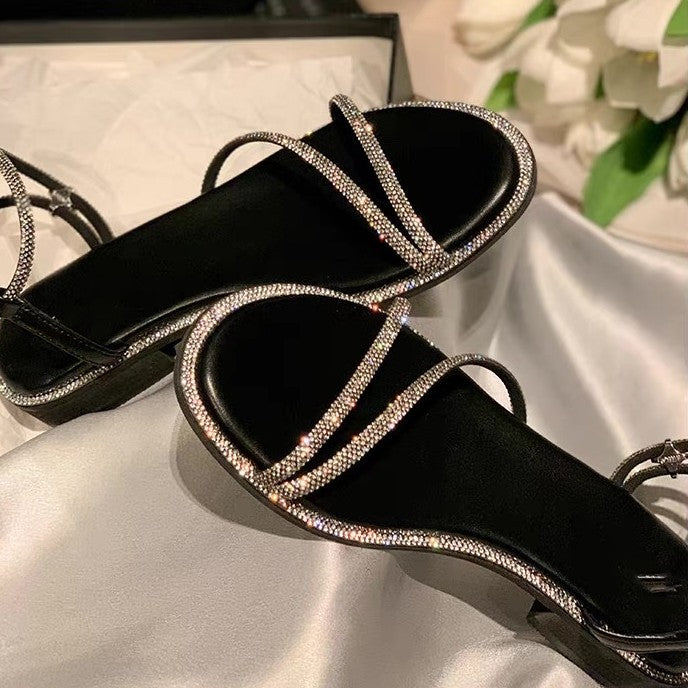 Dame Glitrende Sandaler med elegant Rem-design Stilla