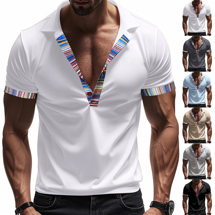 Herrer Sporty Polo-Shirt med farverige accenter Stilla