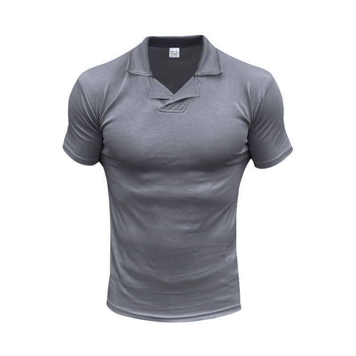 Herren Poloshirt med moderne krave og åndbar struktur Stilla