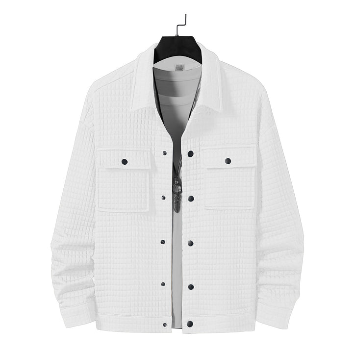 Herrer afslappet Overshirt-jakke med struktureret design og praktiske brystlommer Stilla