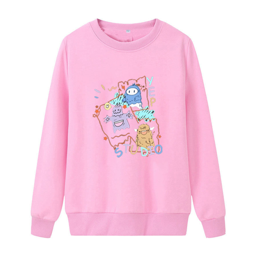 Kvinders afslappede sweatshirt med kreativt grafisk design Skovae