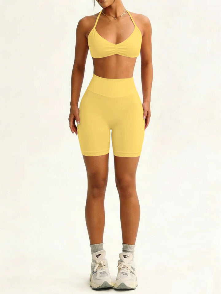 Dame Sporty bikini sæt med højelastisk materiale og justerbare stropper Skovae