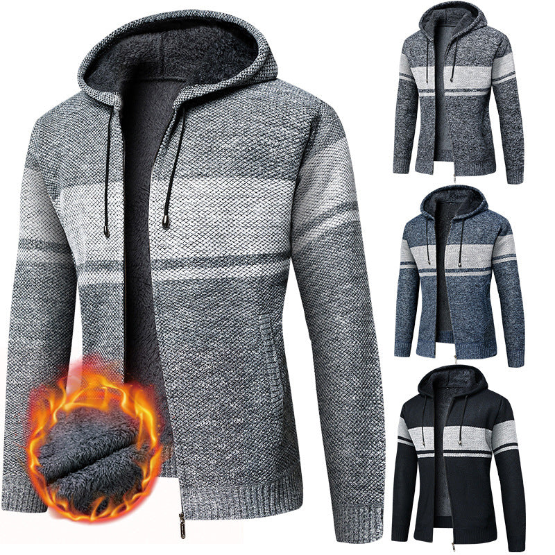Herrer Behagelig Fleecforet Zip-Up Hoodie Stilla
