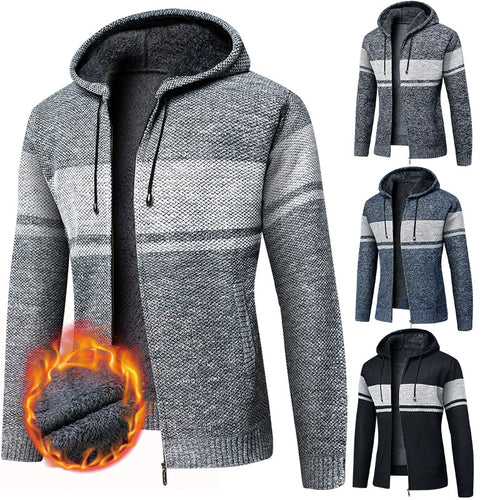 Herrer Behagelig Fleecforet Zip-Up Hoodie Stilla