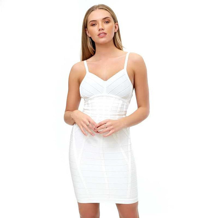 Dame Bodycon Kjole med raffinerede indsatslinjer Stilla