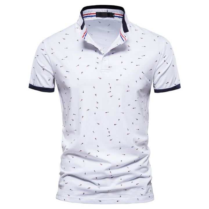 Herrer polo skjorte med moderne mønster Stilla