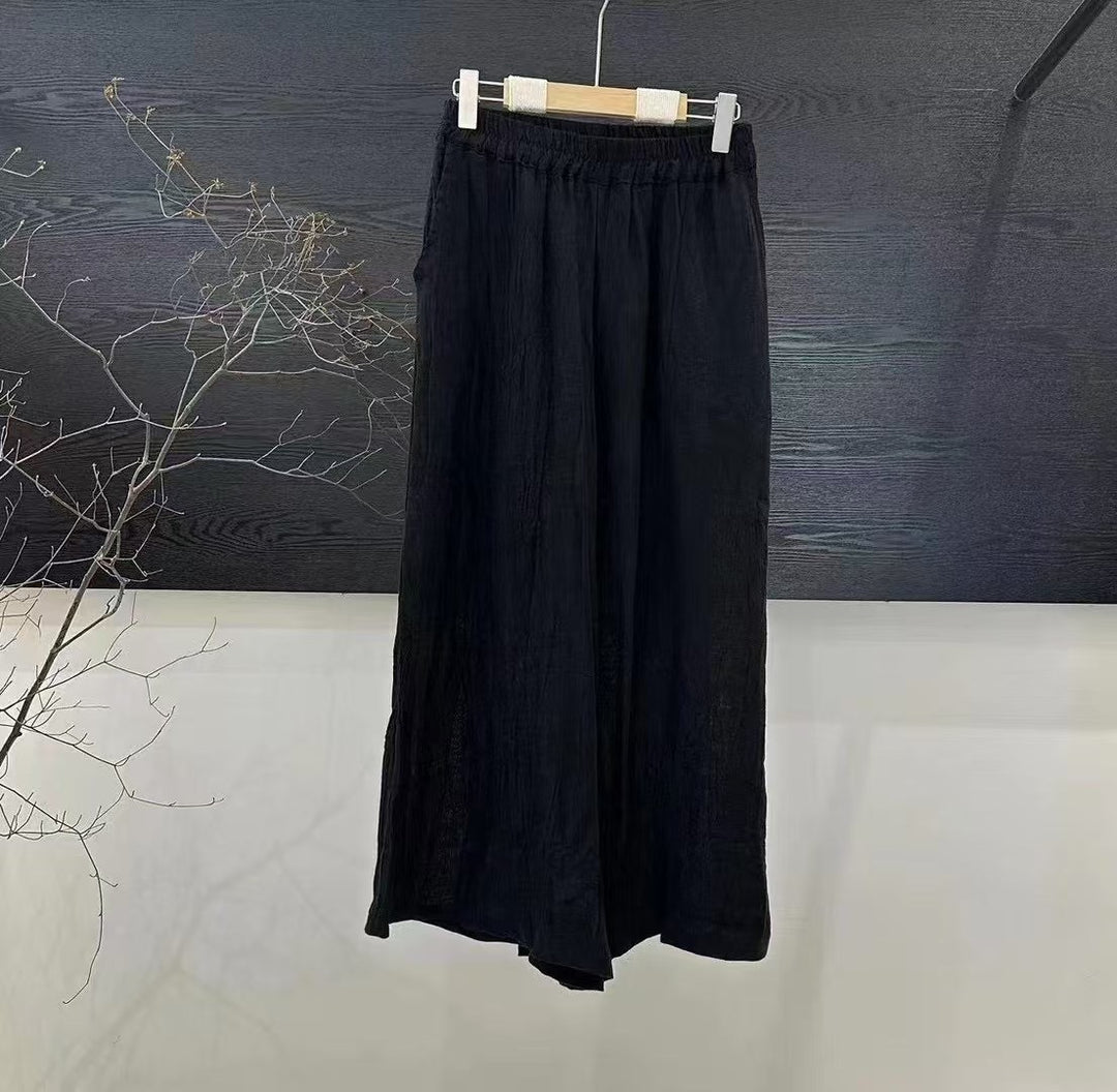Femme Åndbar Behagelig Linnedbyxor Stilla
