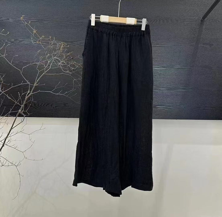 Femme Åndbar Behagelig Linnedbyxor Stilla