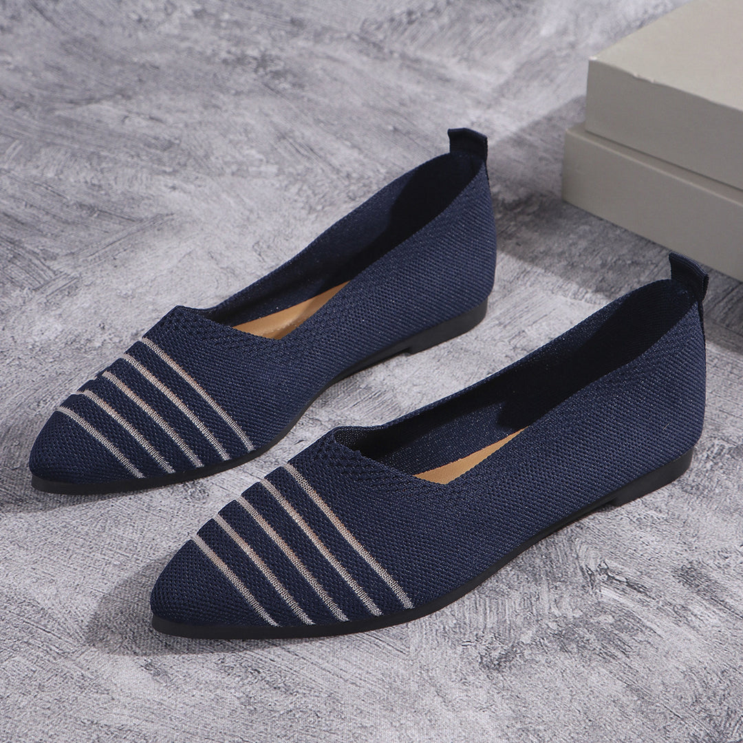 Dame behagelig Mesh-Ballerina-flad med elastisk indslip Stilla