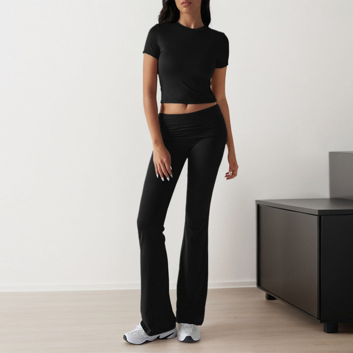 Kvinders sporty sæt med tætsiddende top og flagrende leggings Stilla
