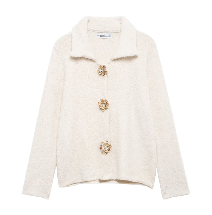 Femme Cozy Boucle Strikjakke Stilla