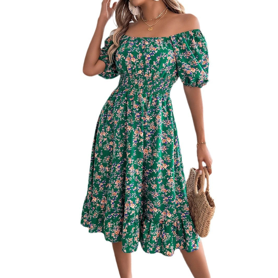 Dame Midi kjole med blomsterprint Stilla
