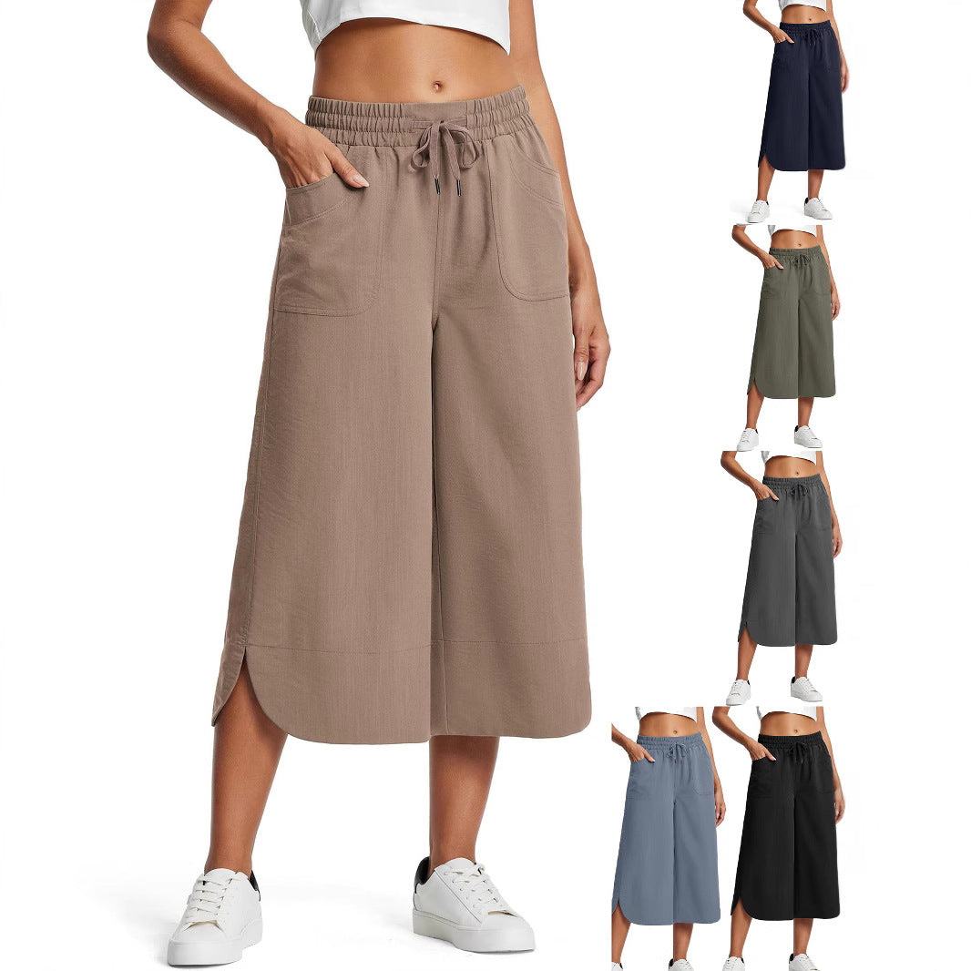 Damer casual culotte med elastisk talje og praktiske sidelommer Stiila