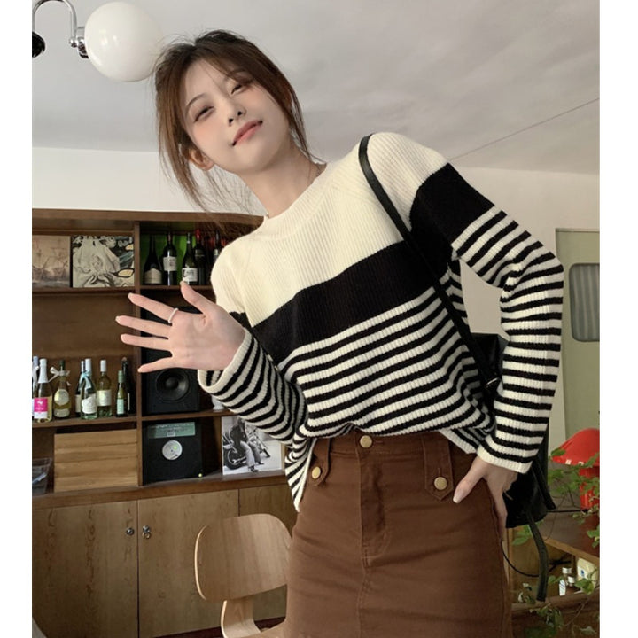 Kvinders afslappede stribede sweater Stilla