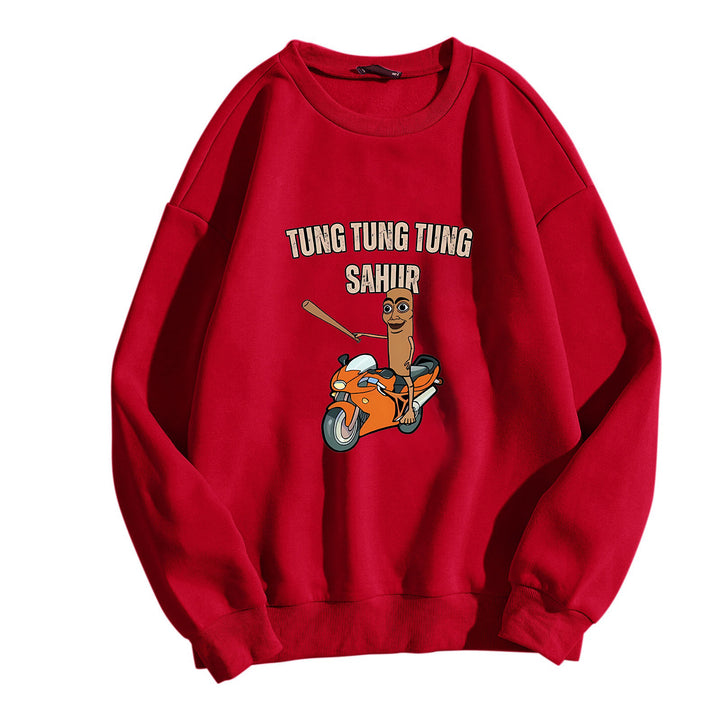 Kvinders afslappede sweatshirt med sjov grafisk design Skovae