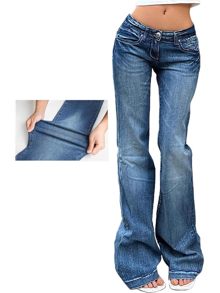 Dame Flared Jeans med bred ben og moderne design Stilla