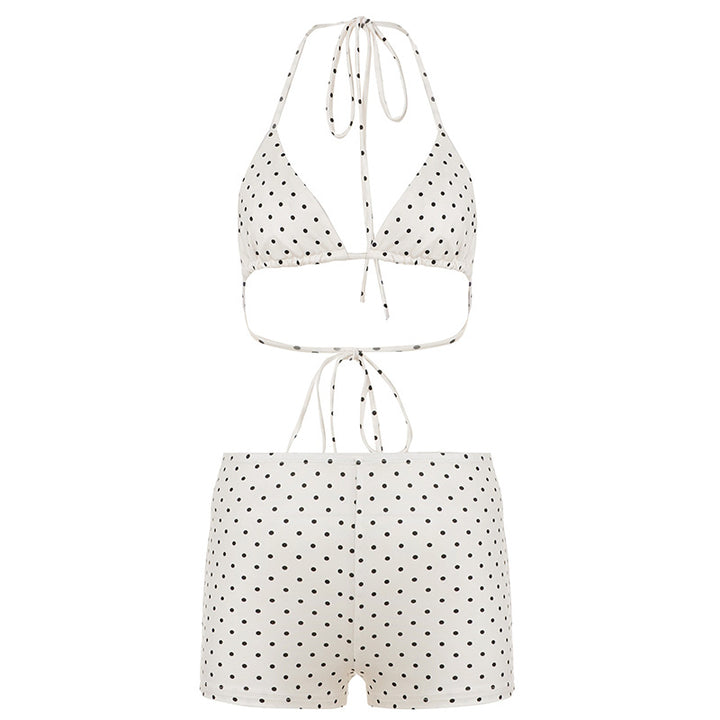 Damer bikini-sæt med justerbare stropper og polka-prikker Skovae