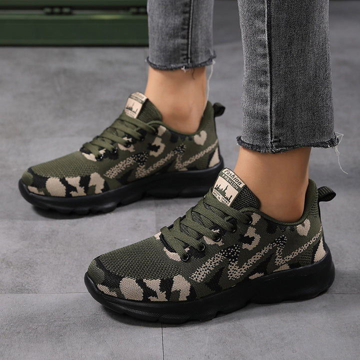 Herrer Let Camo-Mønster Sneakers Stilla
