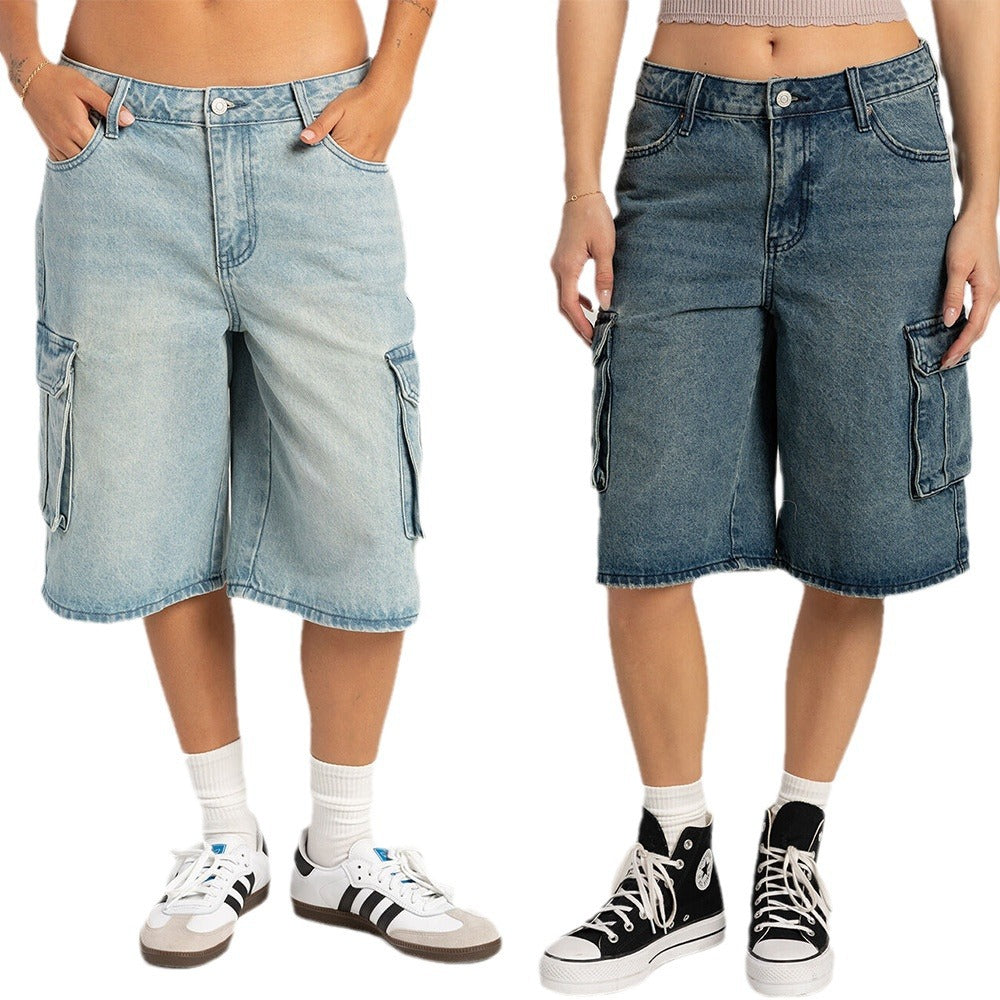 Dame Cargo-shorts med praktiske sidelommer og afslappet snit Stilla