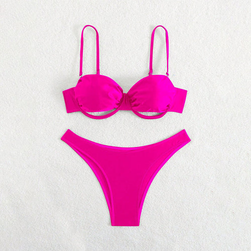 Dame Push-Up-Bikini med elegant design og justerbare stropper Skovae