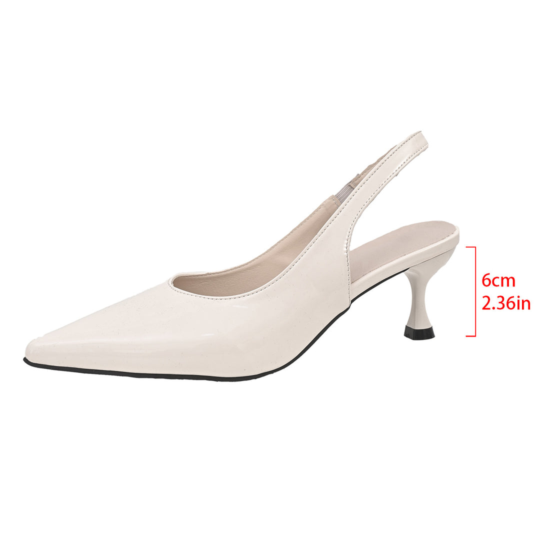 Dame Slingback Pumps med spidst design og elegant blokhælhæl Stilla