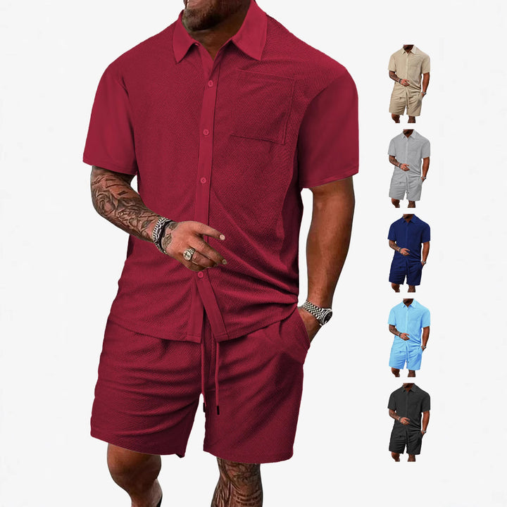 Herre fritidsoutfits med åndbart tekstur og praktiske lommer Stilla