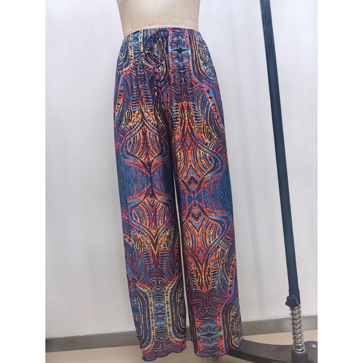 Dame strandbukser med fashionabelt zebra-mønster Skovae