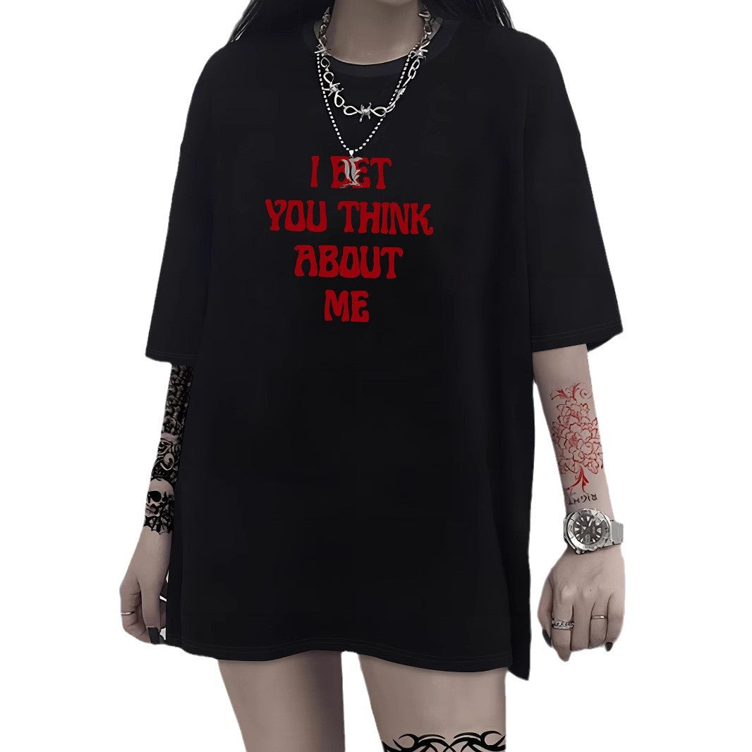 Dame T-shirt med kreativt kattemotiv og legesyg sløjfe Skovae