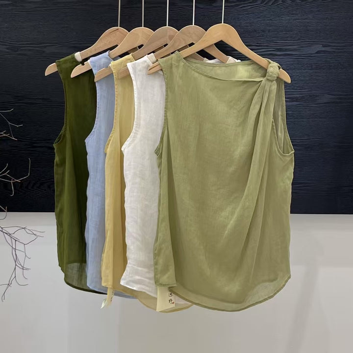 Femme Elegante Asymmetrisk Tanktop Stilla