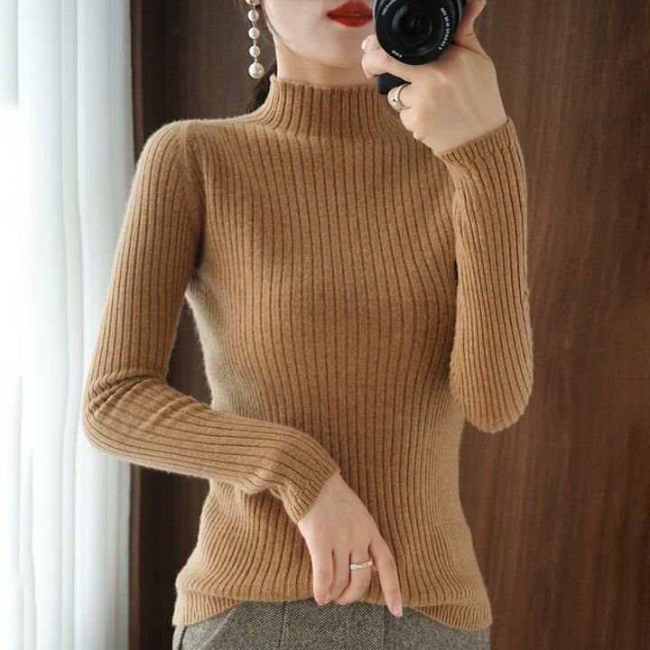 Damer Elegant og figurfremhævende turtleneck sweater Stilla