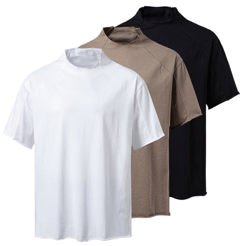 Herrer Højkrave Fritid T-Shirt Stilla