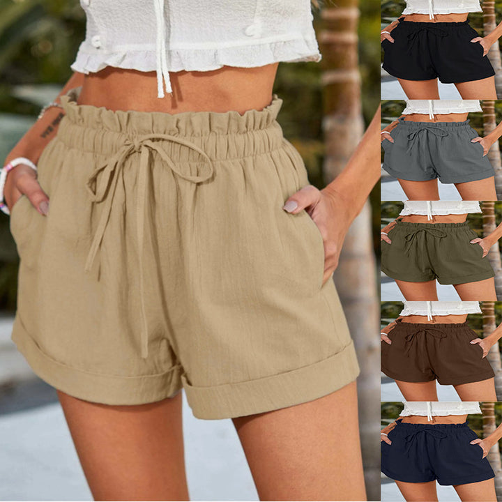 Dame Rüschentaschen Casual Shorts Stilla