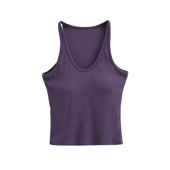 Femme Ribben Crop Tank Top Stilla