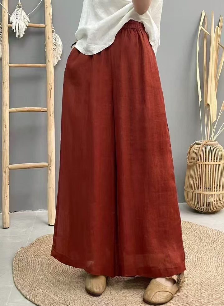 Dame Flydende Brede Linned Culottes Stilla