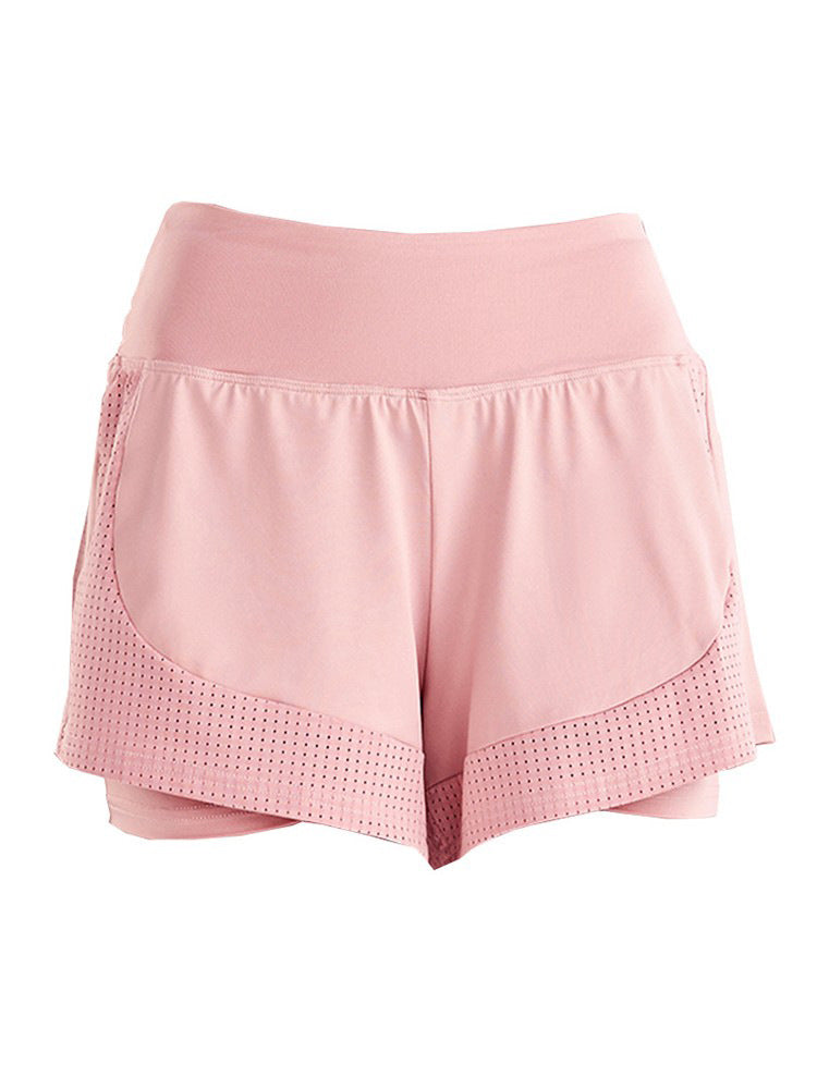 Dame træningsshorts med åndbare mesh-indlæg og elastisk linning Stilla