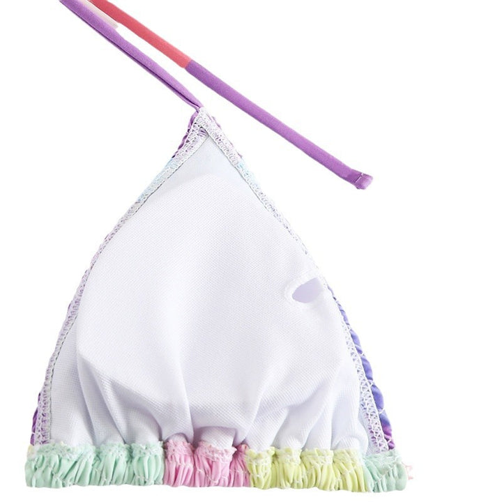 Dame bikini-sæt med kreativ patchwork-design og legende accenter Stilla