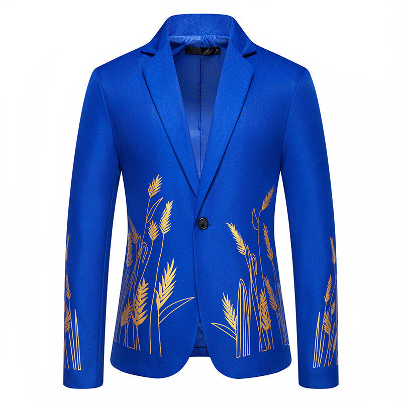 Herrer Broderet Blomster Blazer Stilla