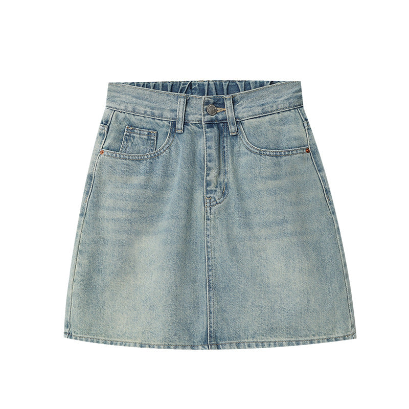 Kvindernes denim mini nederdele i klassisk design Stilla